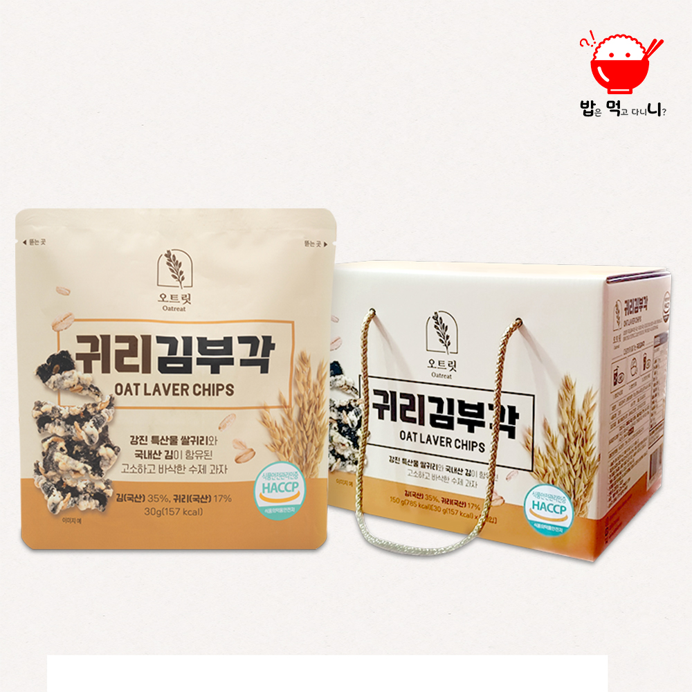 귀리 김부각 국내산 수제 부각 선물세트 5봉 - 상세 이미지 3