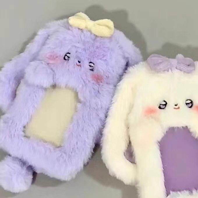 토끼 봉제 바인더 커버 포카 앨범 사진 케이스 포토카드 카드 액자 F 4인치 - 상세 이미지 3