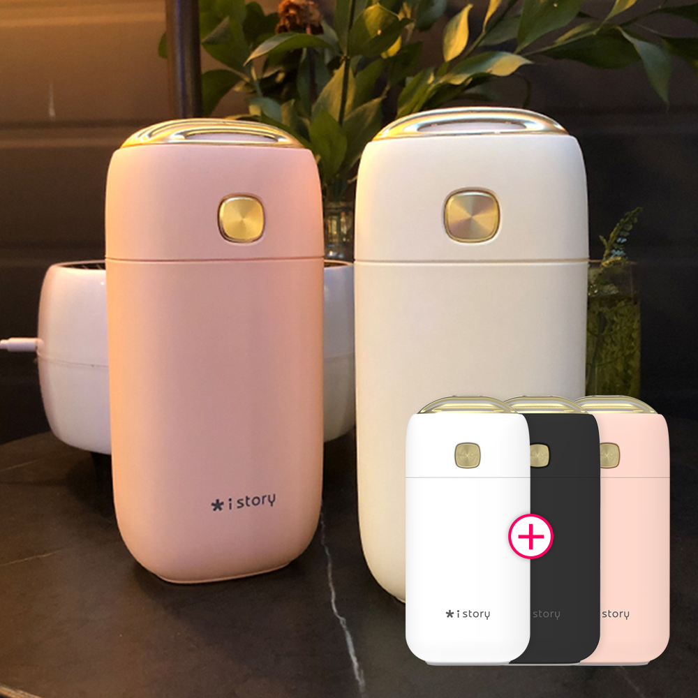 [1+1] 아이스토리 무드등 초음파 미니 가습기 사무실 차량 휴대 탁상 용