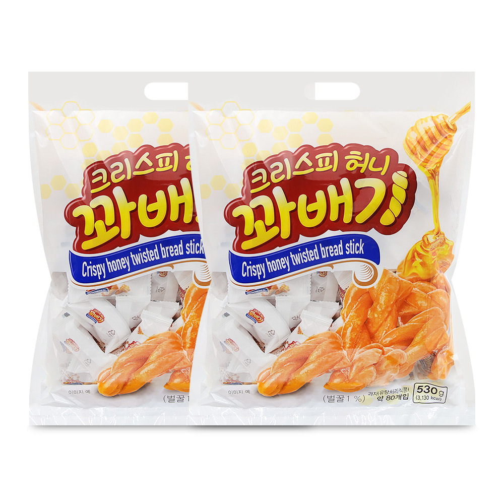 오성 크리스피 허니꽈배기 530g x 2개 미니꽈배기 : 까까무까