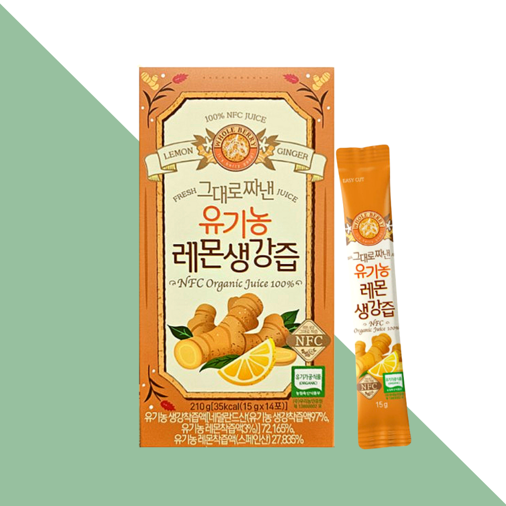 홀베리 레몬생강즙 레몬 생강 착즙 유기농 14포X1개 - 상세 이미지 4