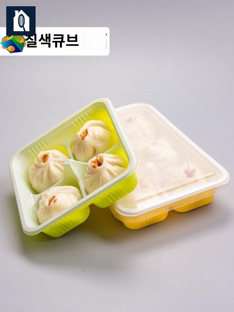 호빵 박스 왕만두 배달 전자레인지 큐브 상자 찐빵 용기 포장 테이크아웃 일회용 - 상세 이미지 4