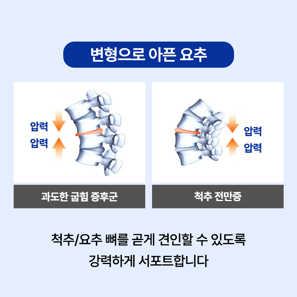 이즈코리아 허리 보호대 복대 허리교정 밴드 요추 지지대 이중압박 EZ - 상세 이미지 4