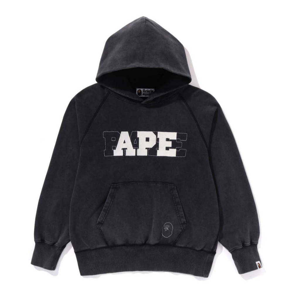 베이프 후드티 WASHED EFFECT RELAXED FIT PULLOVER HOODIE 2월 신상 1K80-114-001 - 메인 이미지