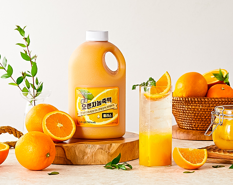 흥국 오렌지농축액 플러스 1.5L 2개 에이드 원액 주스