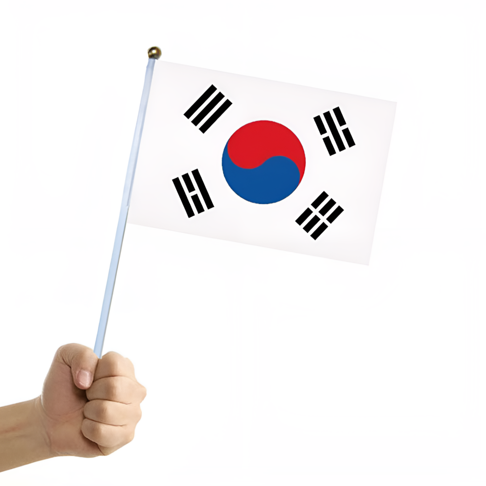 시위깃발 미니 손 태극기 집회 응원 깃발 응원도구 - 상품 이미지