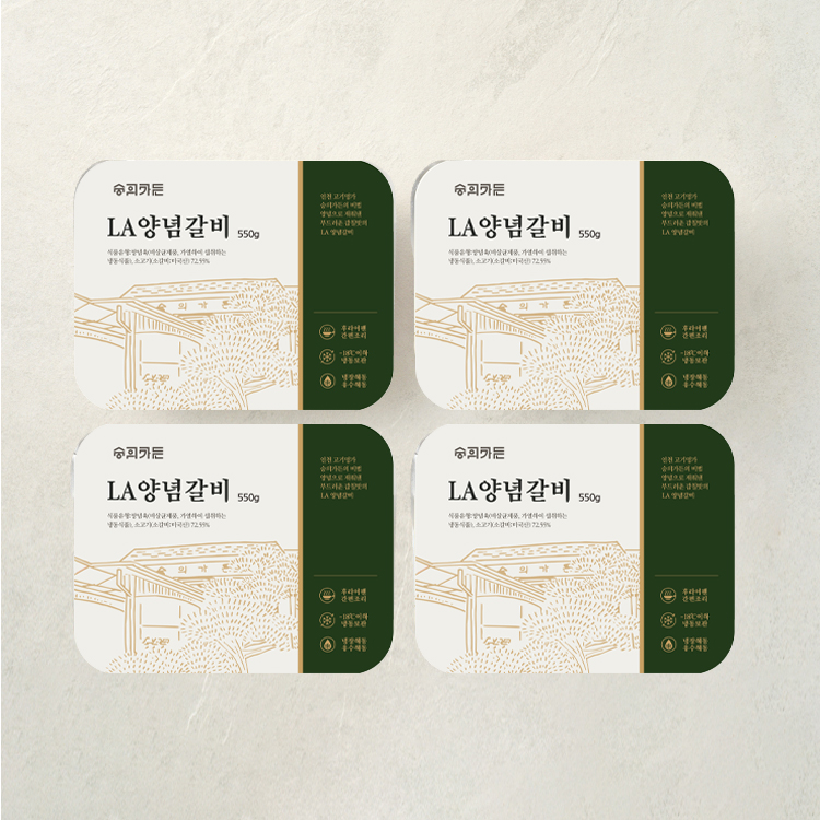 [숭의가든] LA 양념갈비 선물세트 (550g 4팩)