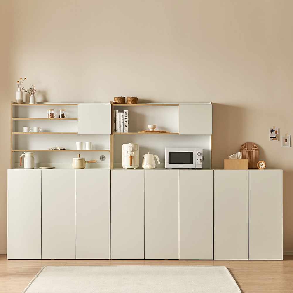 모던플가구 홈카페장 팬트리장 부엌 주방수납장 2단 800 화이트