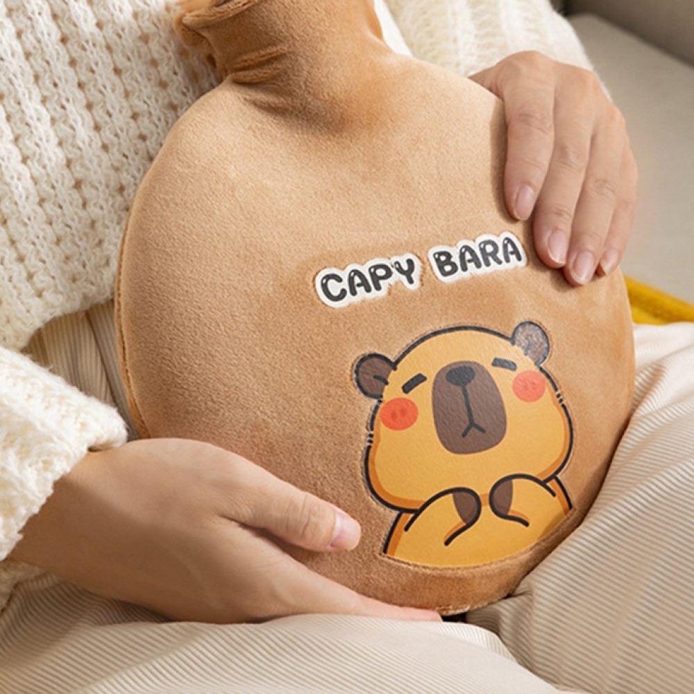 카피바라 온수 찜질팩 400ml 부드럽고 따뜻한 보온 물주머니 전자레인지 가능 - 상품 이미지