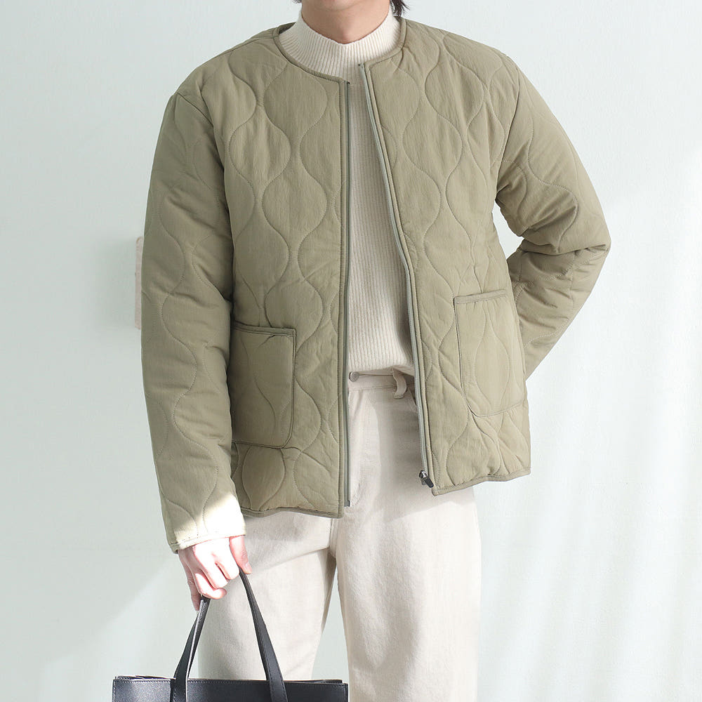 남자 경량패딩 오버핏 남성 깔깔이 누빔 점퍼 퀼팅 패딩