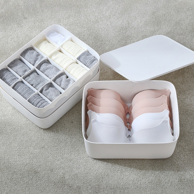 칸막이 속옷 정리함 양말 서랍 정리 보관 수납 보관함 화이트 - 상세 이미지 4