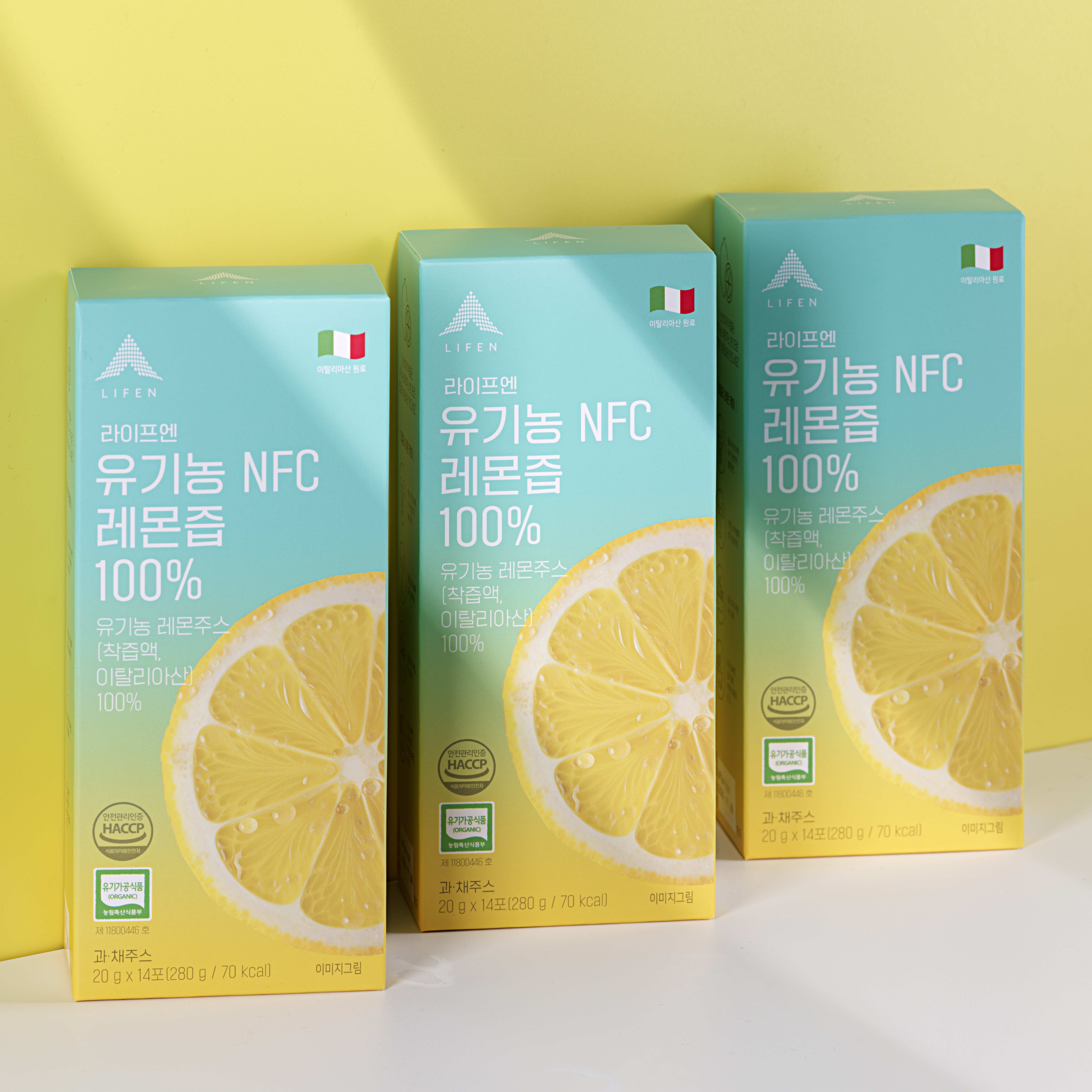 라이프엔 유기농 NFC 착즙 레몬즙 100% 레몬물 효능 20gx14포 14포, 1개 - 상세 이미지 3
