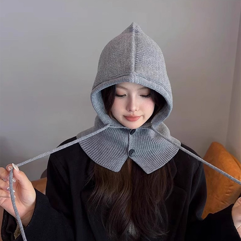 캐시미어 후드 바라클라바 발라클라바 넥워머 니트바바클라바 방한용품 골프 목토시 목워머 - 상세 이미지 2
