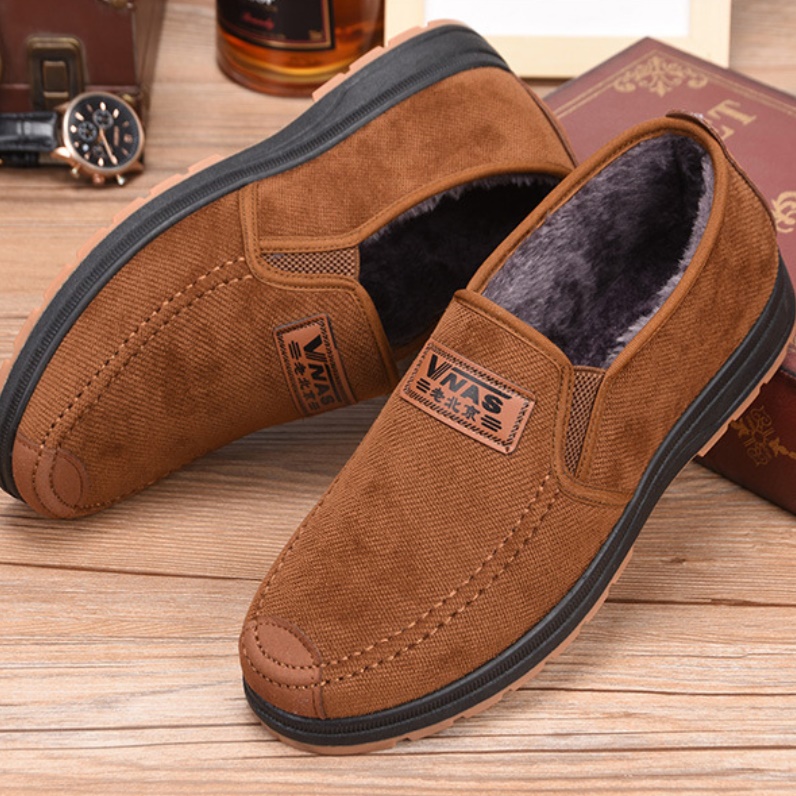 남자 겨울 털 슬립온 털로퍼 신발 남성 털단화