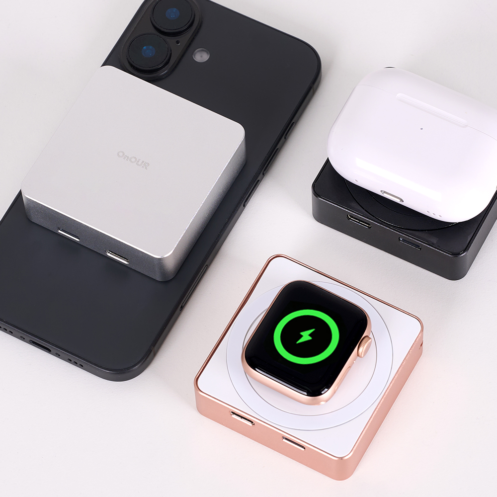 온아워 맥세이프 보조배터리 고속 무선 충전 미니 슬림 갤럭시 아이폰