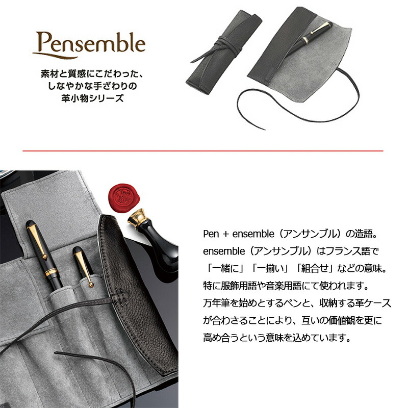 파이롯트 Pensemble 가죽 지퍼 펜케이스 필통 PSPC-01 3컬러 - 상세 이미지 2