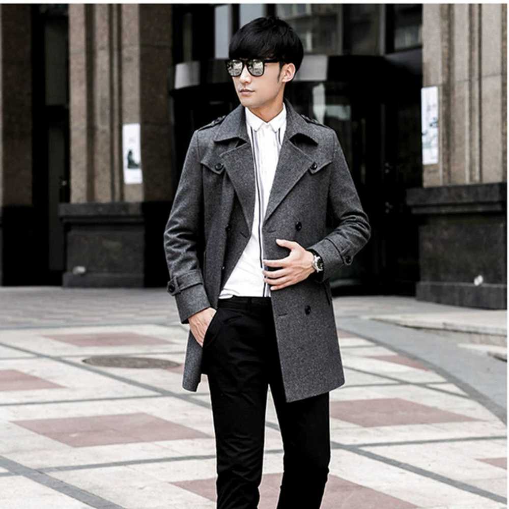 피코트 초빅사이즈 -9XL 출근용 결혼식 남성모직코트 - 상세 이미지 4