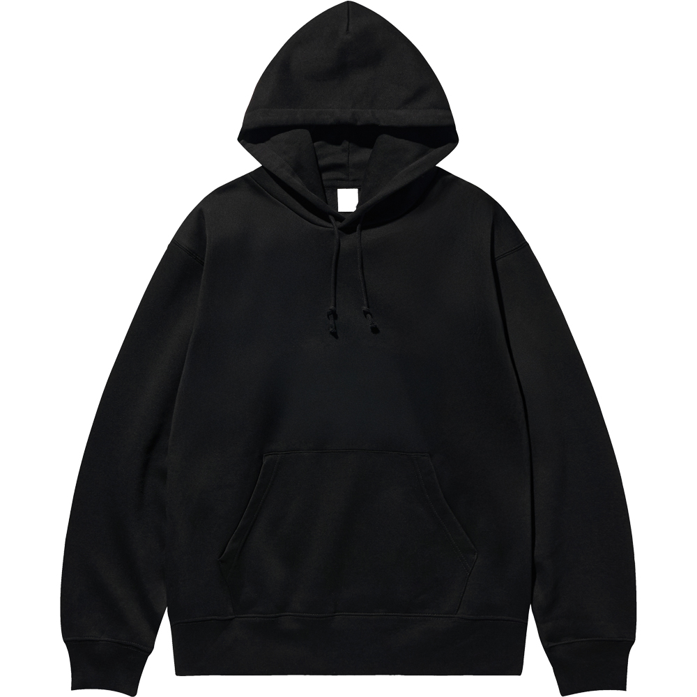 오버핏 무지 기모후드 빅사이즈 약기모 후드 티셔츠 - 상세 이미지 4