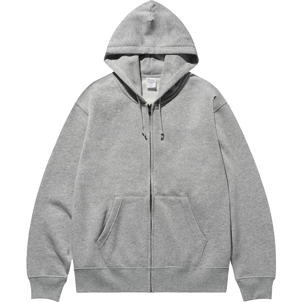 오버핏 무지 기모후드집업 빅사이즈 약기모 집업 티셔츠 - 상세 이미지 3