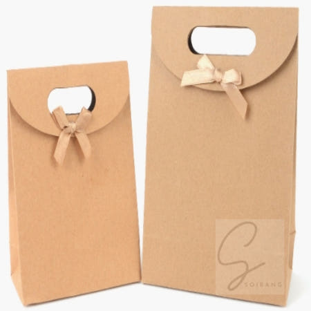 손잡이 리본 크라프트 선물백 컬러포장박스 포장박스 선물상자