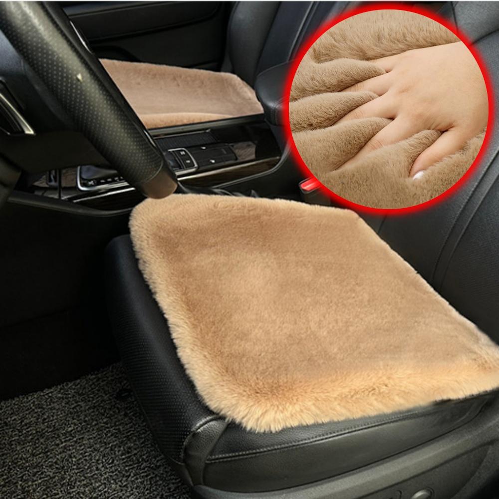 자동차겨울방석 양모 차털방석 2P - 상품 이미지