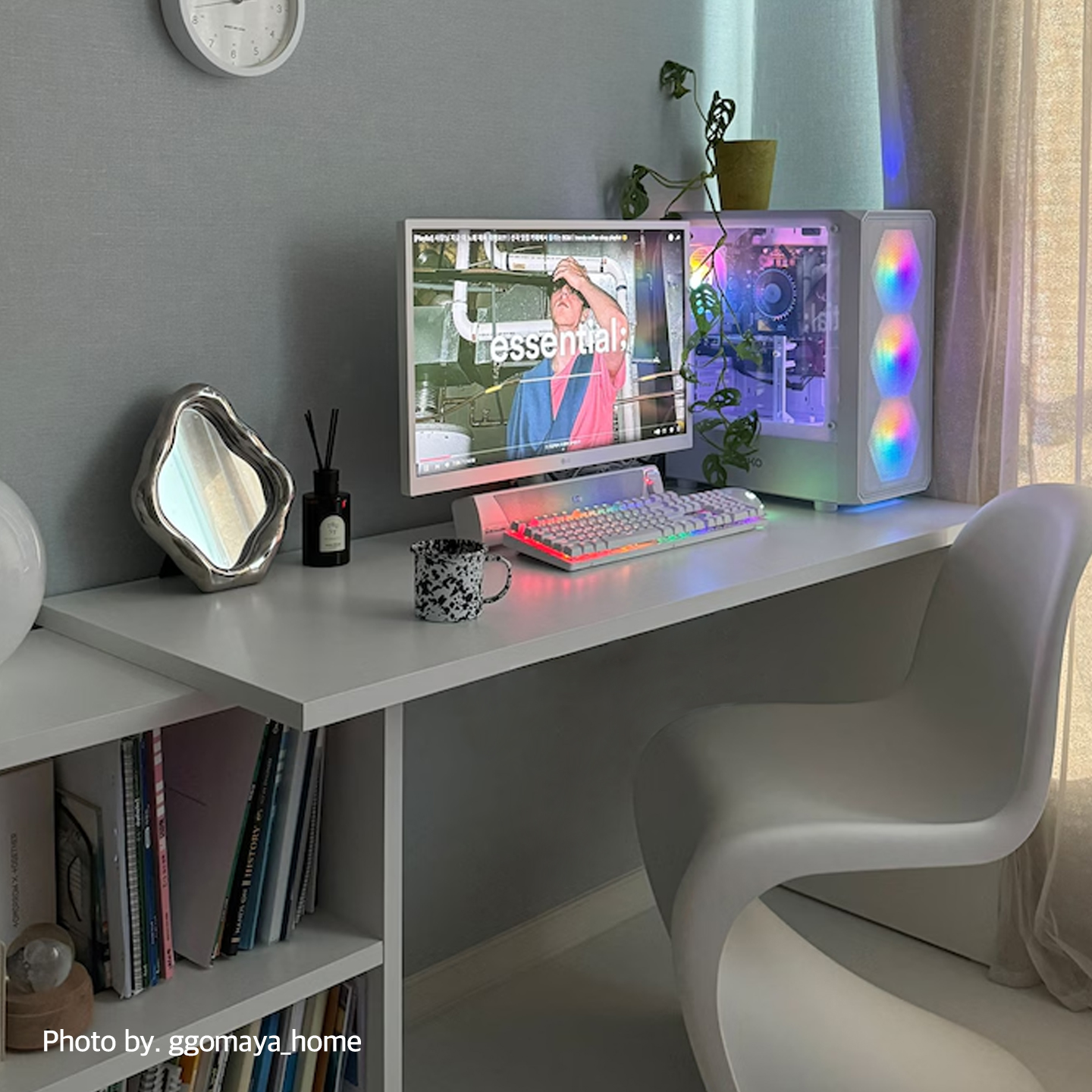 베스트리빙 아이비 ㄱ자 L형 코너형 책상 학생 컴퓨터 1400 와이드 데스크