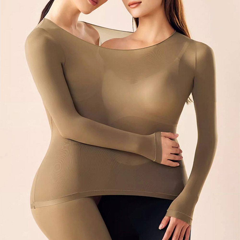 여성내복세트 얇은 내복바지 어른 할머니 어르신 엄마 발열 내의 상하 - 상세 이미지 5