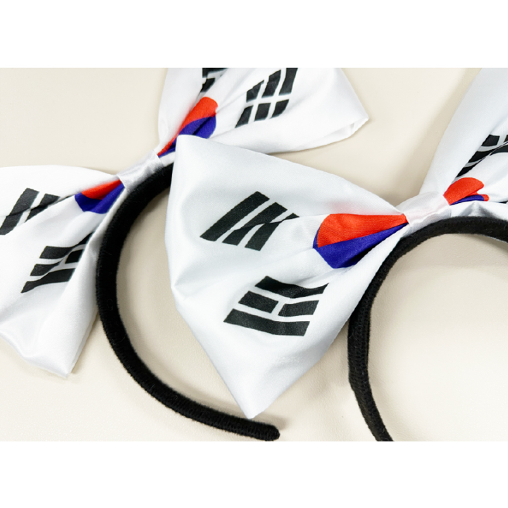 시위머리띠 시위 집회 응원 행사 경기 태극기 리본 머리띠 - 상세 이미지 4