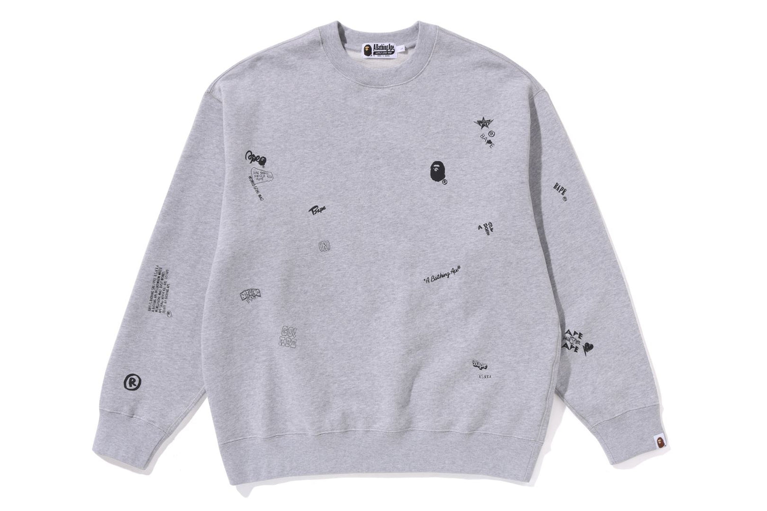 베이프 긴팔티 MULTI LOGO RELAXED FIT CREWNECK SWEATSHIRT 2월 신상 1K80-113-310 - 상세 이미지 2