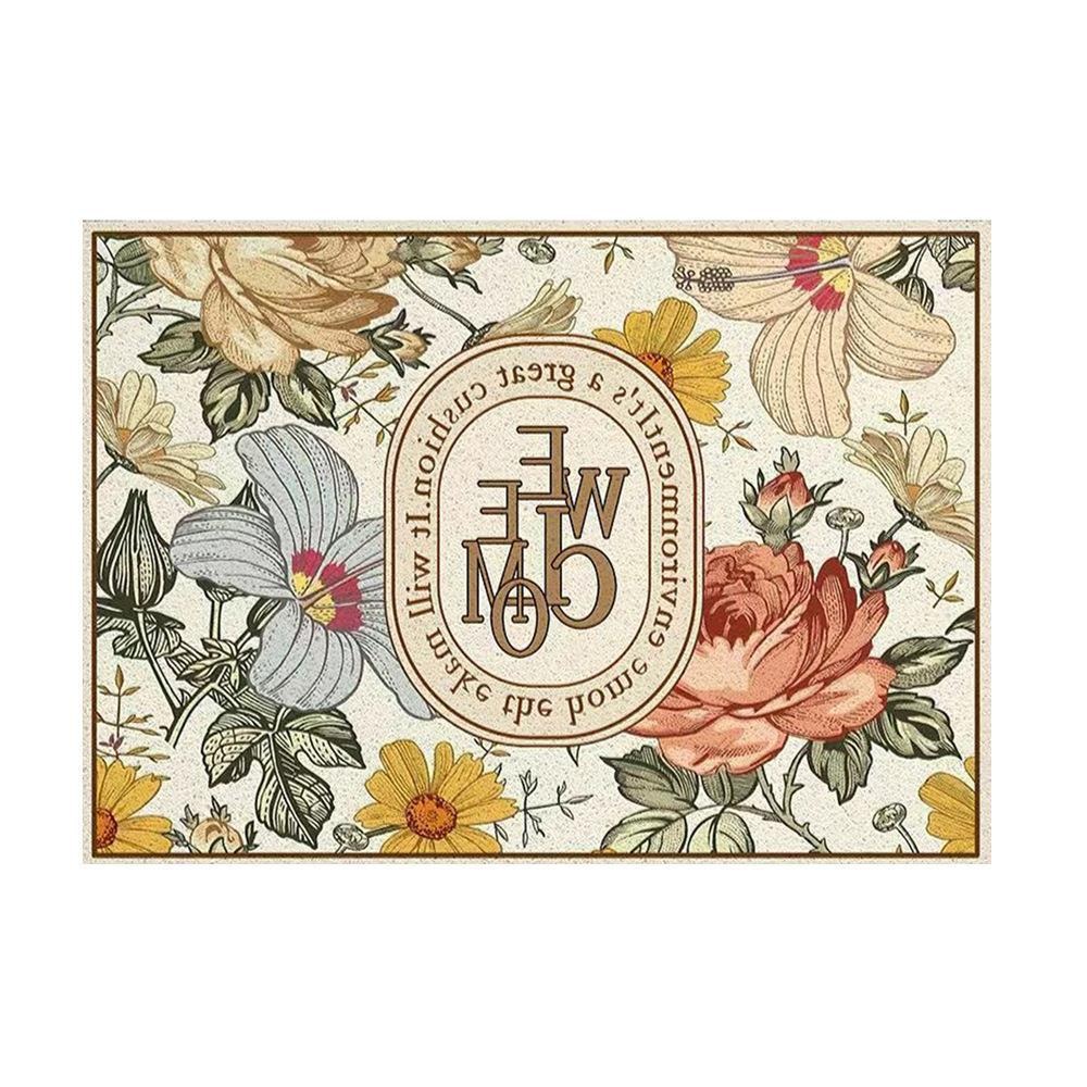 초대형 거실 러그 플라워 바닥 카페트 특대형 매트 카펫 A 40x60cm 실크 서클 - 상세 이미지 5