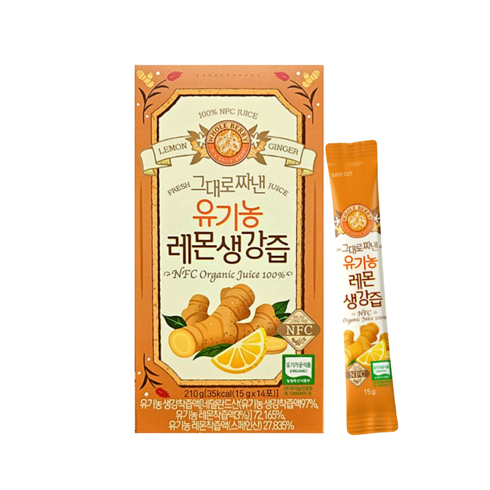 홀베리 레몬생강즙 레몬 생강 착즙 유기농 14포X1개 - 상세 이미지 5