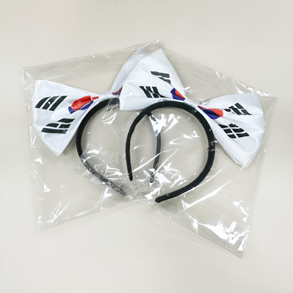 시위머리띠 시위 집회 응원 행사 경기 태극기 리본 머리띠 - 상품 이미지