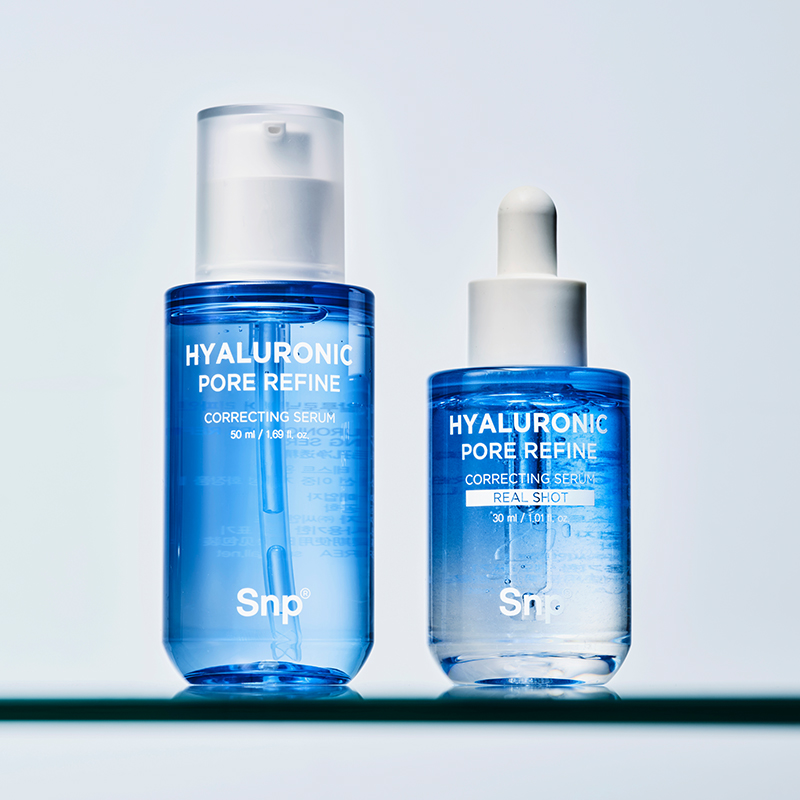 Snp 히알루로닉 포어 리파인 코렉팅 세럼 50ml+리얼 히알샷 30ml / 모공킬러 2종 Set - 메인 이미지