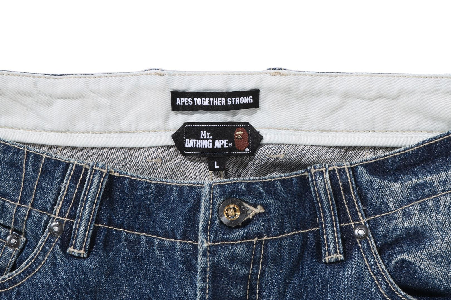베이프 바지 TAPERED DENIM PANTS 7K80-150-301 - 상세 이미지 4