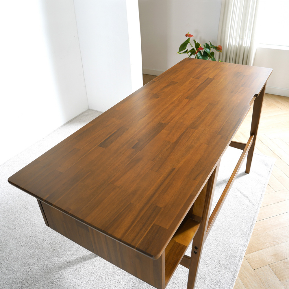 E스마트 오피스 데스크 중고등학생 대학생 원목 책상 1800x600mm, 월넛 이미지 6