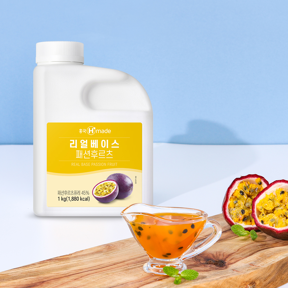 흥국 리얼 베이스 패션후르츠 1kg 2개 과육 에이드 - 상세 이미지 5