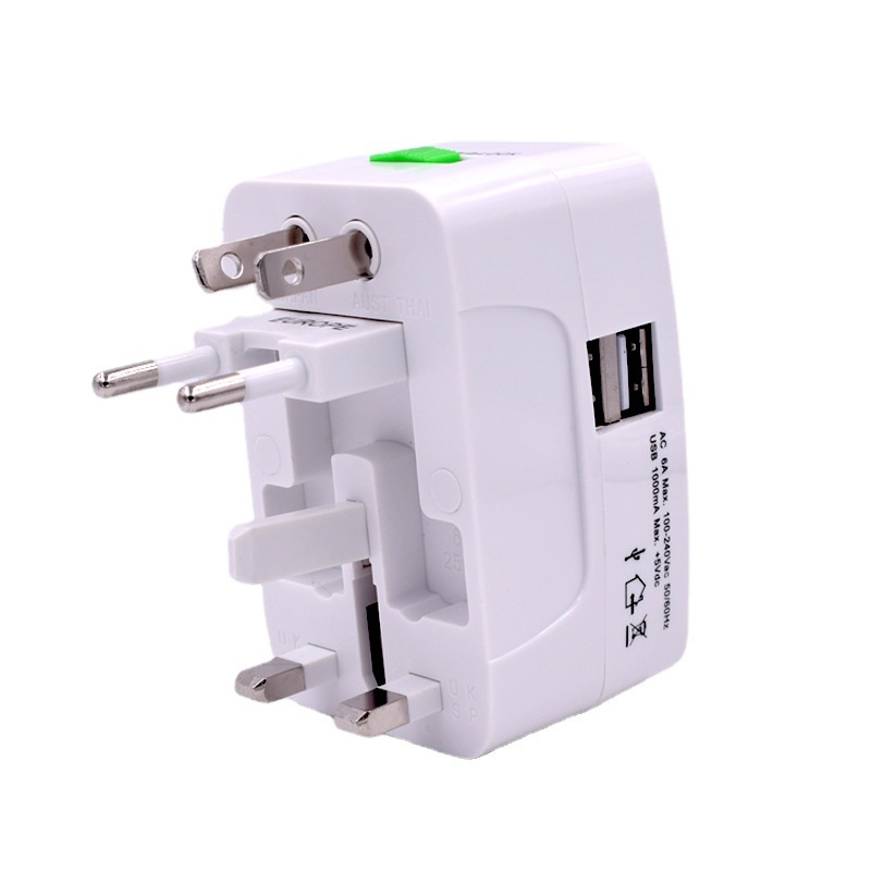하나로OK 듀얼 USB포트 여행용 어댑터 돼지코 110V-240V 미국 EU UK AU플러그 올인원 - 상세 이미지 4