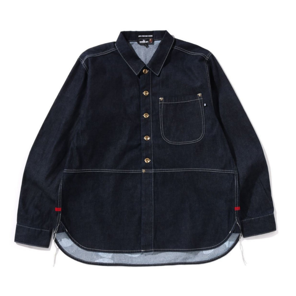 베이프 셔츠 DENIM POCKET LS SHIRT 7K80-131-303 - 메인 이미지