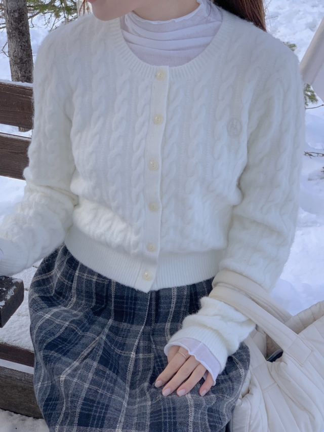 ✨후기극찬!💕URBANE MADE💕 조이 크롭 케이블 알파카 꽈배기 가디건 (3c) 상세 이미지 76