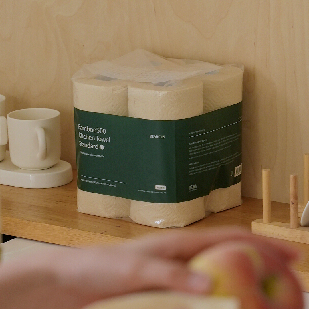 디어커스 뱀부500 키친타월 2겹 140매 4롤