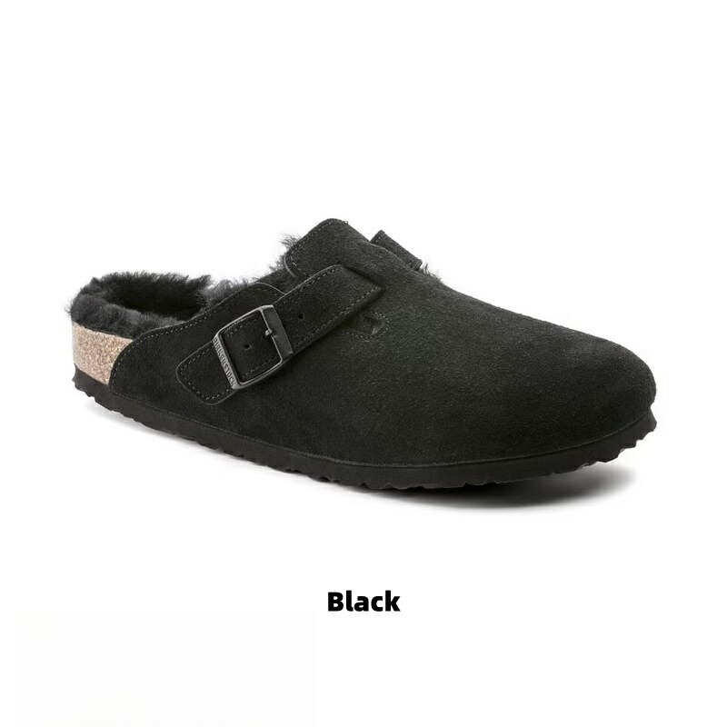 버켄스탁 BIRKENSTOCK 보스턴 셔링 시어링 기모 스웨이드 슬리퍼 - 상세 이미지 3