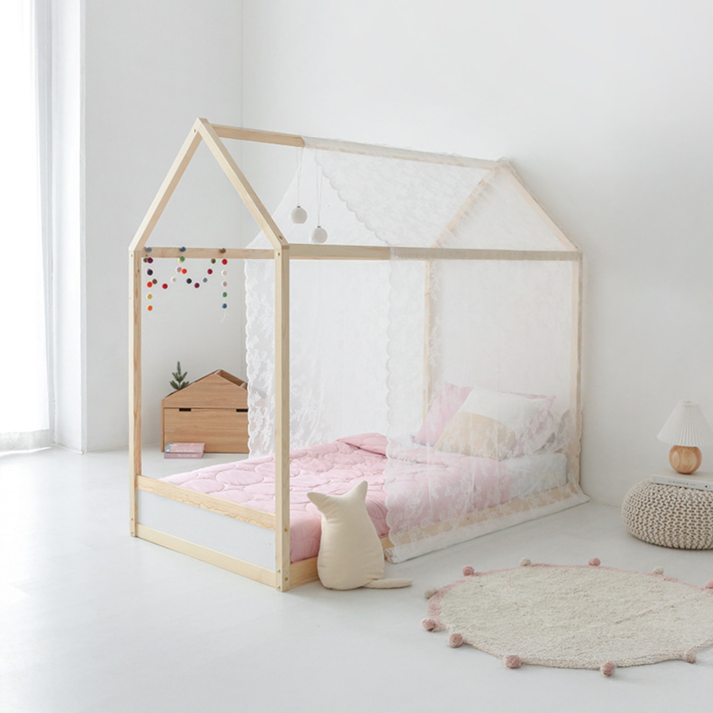 KIZIT 캐노피침대 싱글 100200 소나무