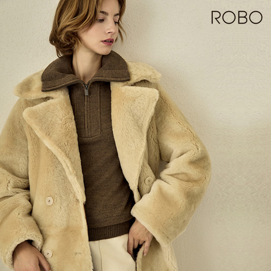 [로보]  스페인 라도마사 리버시블 더블 롱 무스탕 코트 CSC24D192 상세 이미지 5