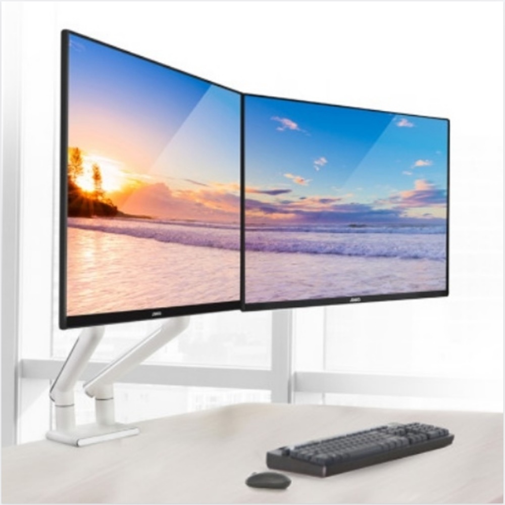 카멜 모니터암 CA2D 장력조절 잘되는 USB 듀얼 이지밸런스 모니터거치대 - 상품 이미지