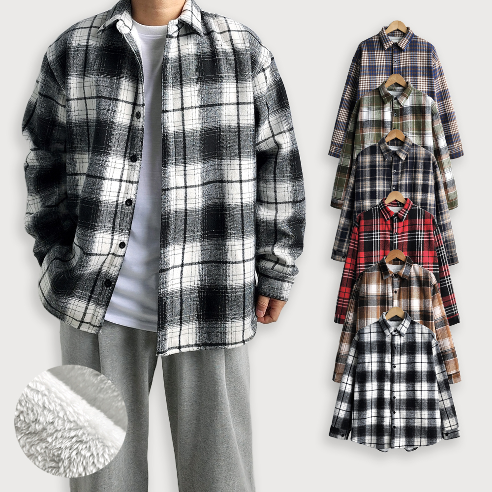 남자겨울남방 플란넬셔츠 셔켓 제품 이미지