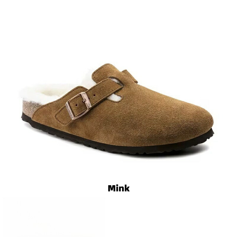 버켄스탁 BIRKENSTOCK 보스턴 셔링 시어링 기모 스웨이드 슬리퍼 - 상세 이미지 4