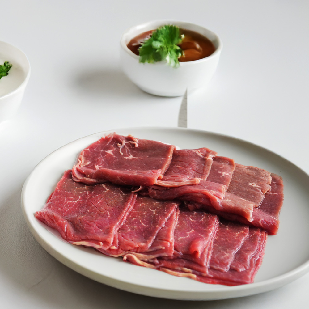 목초우 소고기 우둔살 부채살 안심 등심 슬라이스 이유식 육전 식단 헬스 불고기 고기 - 상세 이미지 3