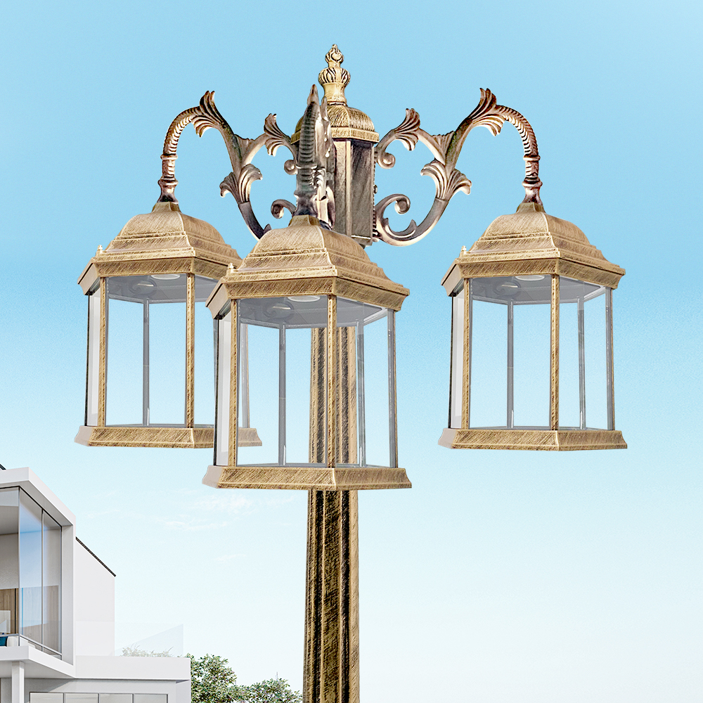 LED 전기 가로등 아파트 조명 데크등 야외 정원 보안등 주마 육각 U자가지 2.3m - 상세 이미지 4