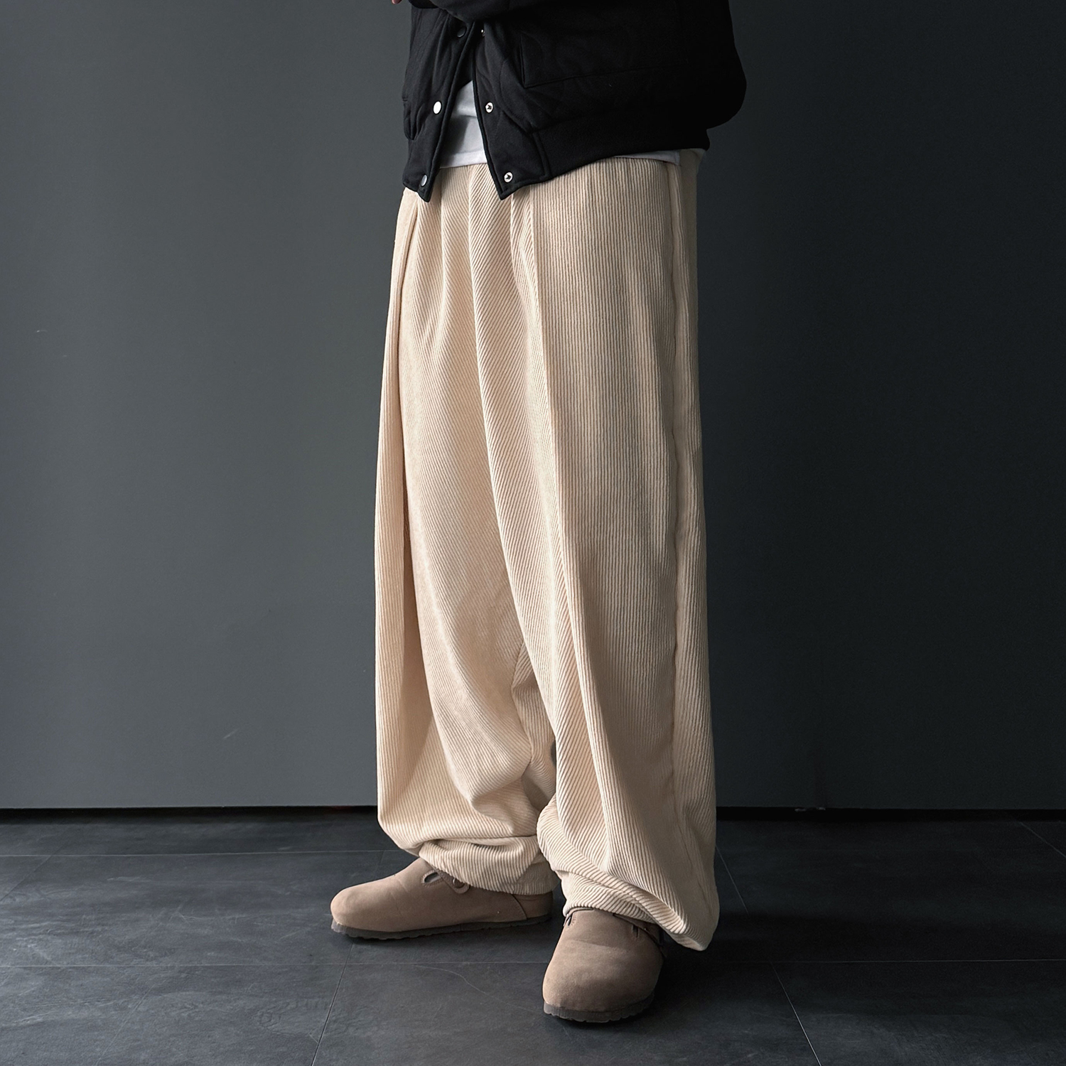 벌룬팬츠 남자코듀로이팬츠 와이드팬츠 골덴바지 - 상세 이미지 3