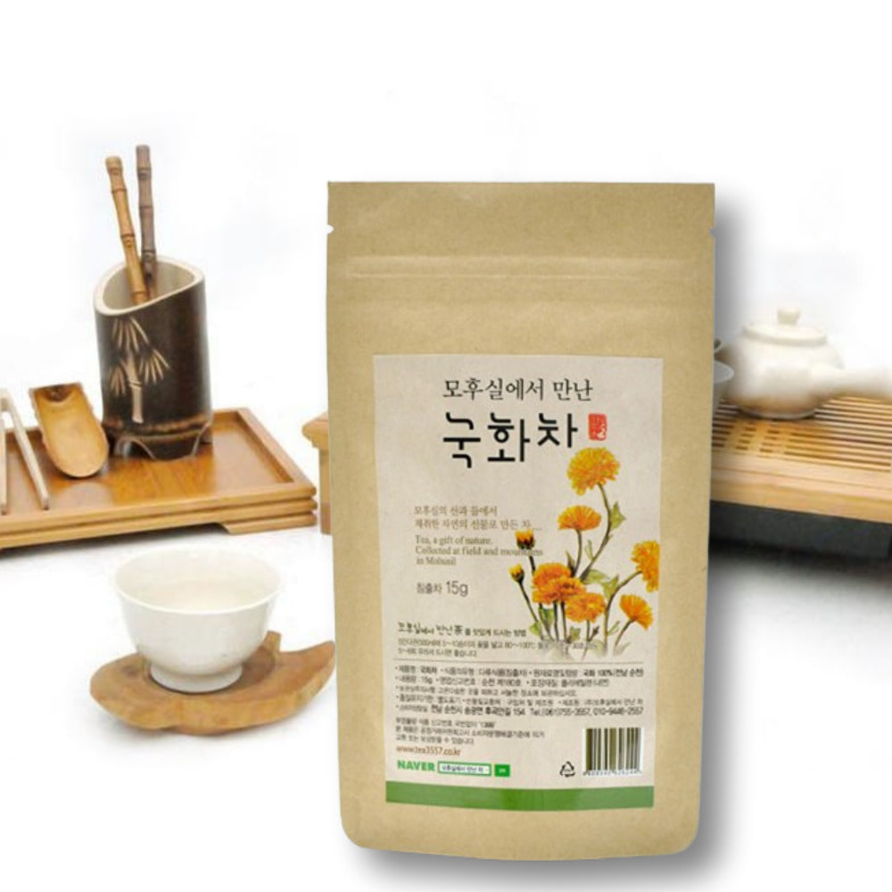국내산 국화꽃차 국화차 지퍼백 15g : 자연뿜뿜